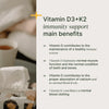 Vitamina D3 + K2, 1000 UI di D3 / 25 μg di K2-MK7